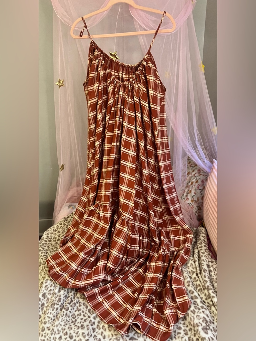 Weili Zheng Plaid Maxi Dress | Oversized |  Approx. XL | EUC | Euro Cottagecore - Picture 2 of 10
